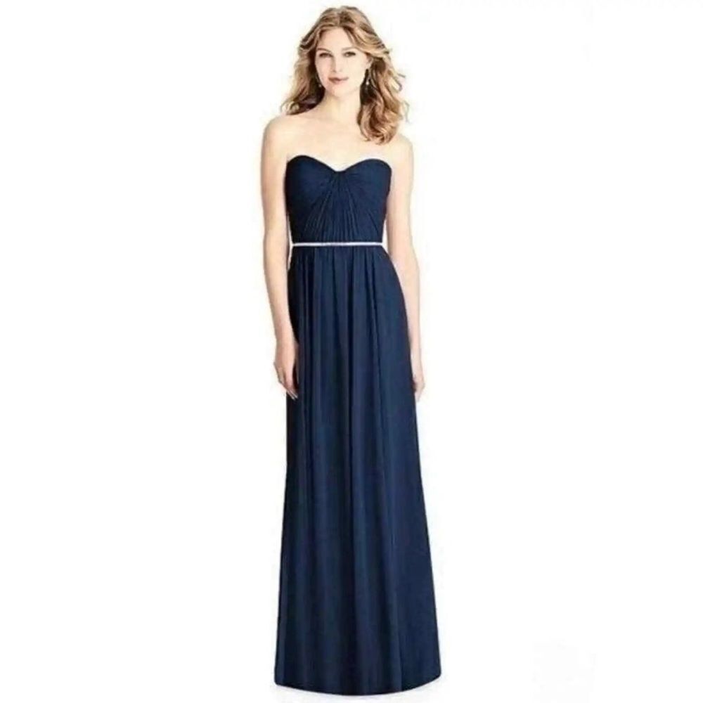 NWT Jenny Packham Lux Chiffon Beaded Maxi Dress in Midnight navy blue 12